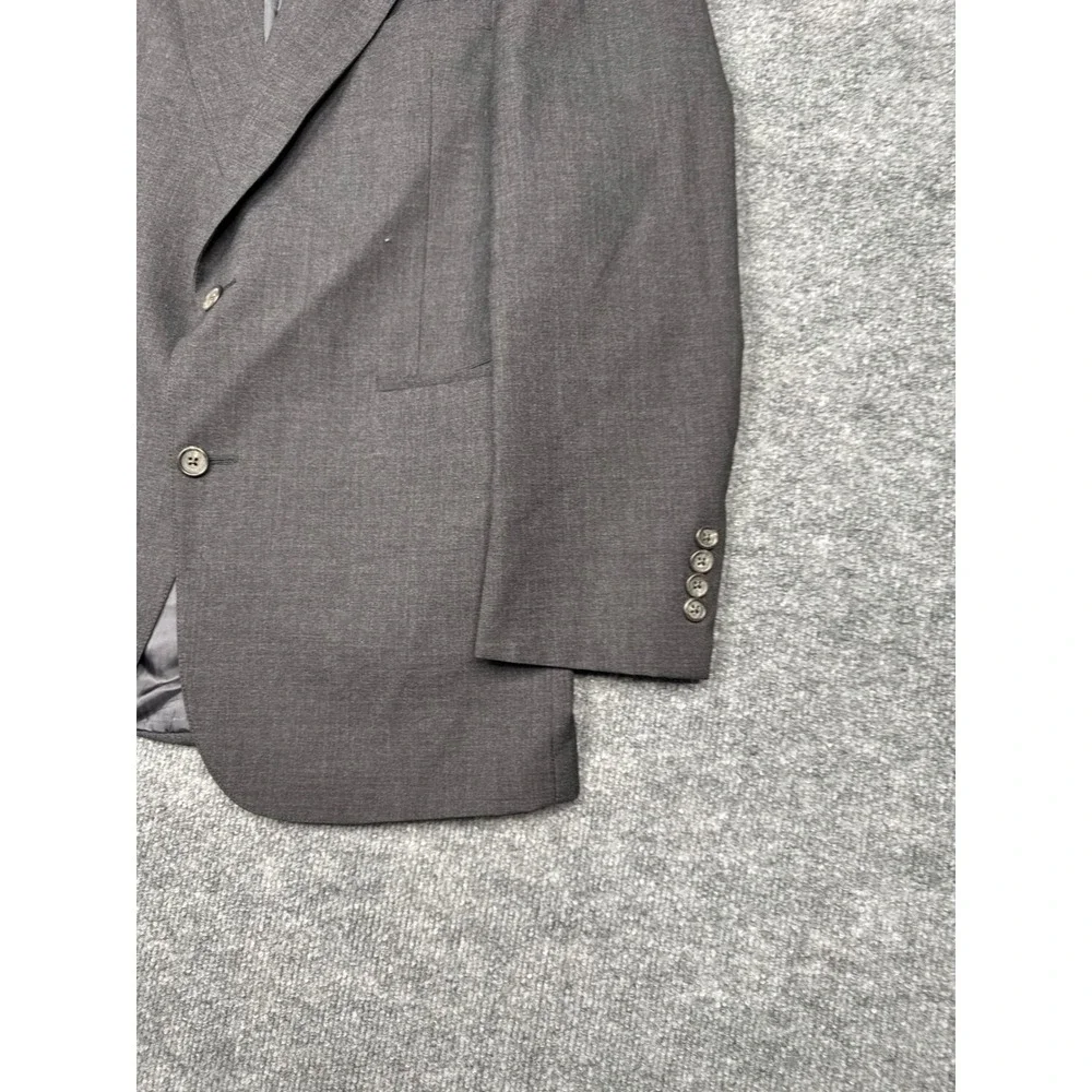Nordstrom Blazer Men 42R Charcoal Grey Good Tailored Two Button Made in USA‎